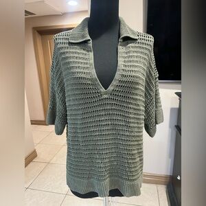 Max Studio Olive Knit Top